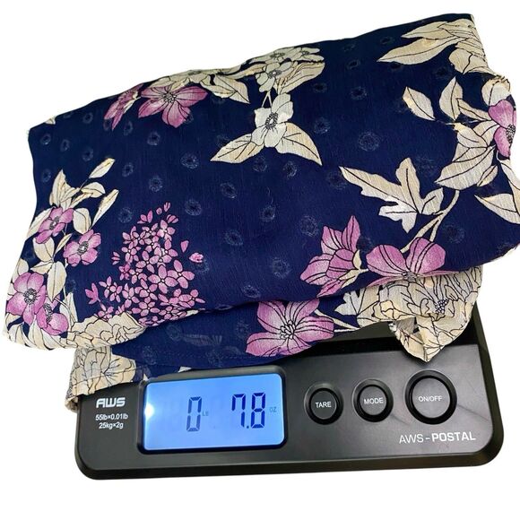 Torrid Blouse Womens 6X Blue Floral Top Cold Shoulder Flowy Fairy Bloomcore - Picture 11 of 11